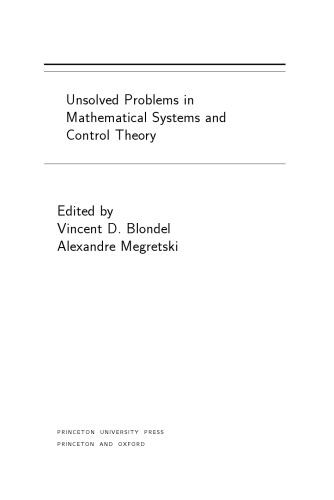 Unsolved problems in mathematical systems and control theory