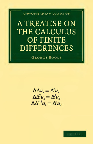 A treatise on the calculus of finite differences