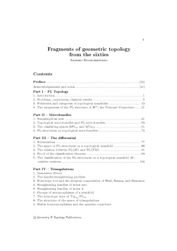 Fragments of geometric topology from the sixties