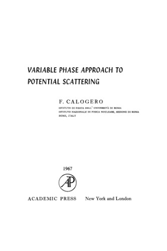 Variable phase approach to potential scattering