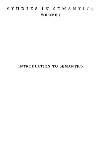 Introduction to semantics