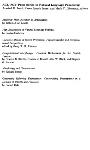 Generating Referring Expressions: Constructing Descriptions in a Domain of Objects and Processes