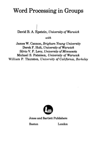 Word processing in groups