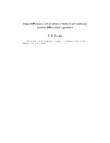 Superdiffusions and Positive Solutions of Nonlinear PDEs