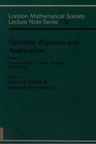 Operator algebras and applications:
