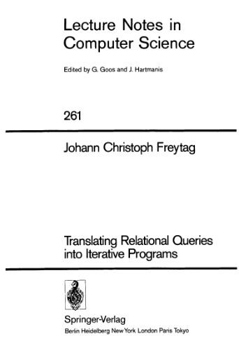 Translating Relational Queries into Iterative Programs