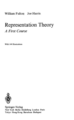 Representation theory: A first course