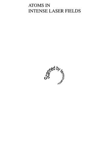 Atoms in intense laser fields