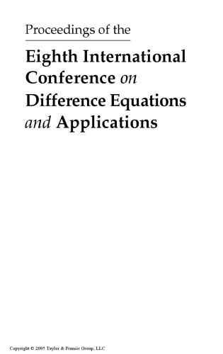 Proc. 8th Conference on Difference Equations and Applications