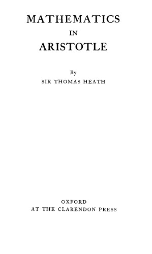 Mathematics in Aristotle