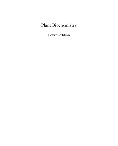 Plant Biochemistry