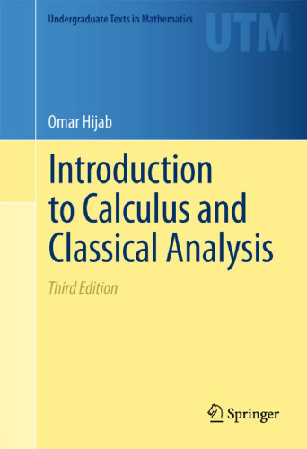 Introduction to calculus and classical analysis