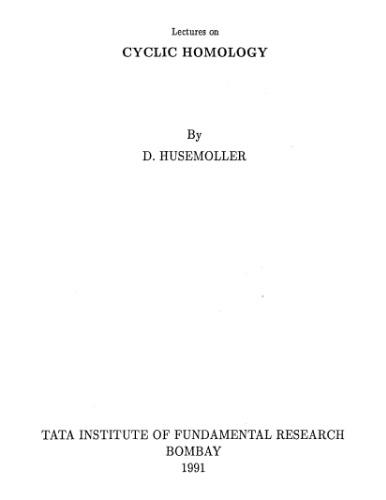 Lectures on cyclic homology