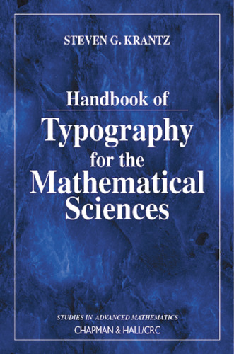 Handbook of typography for the mathematical sciences