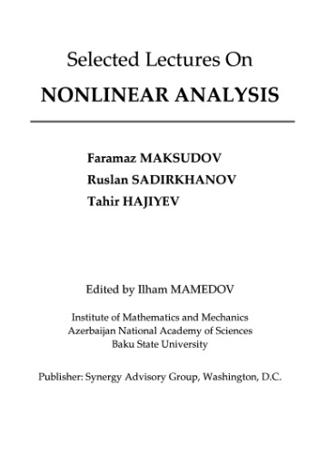 Selected lectures on nonlinear analysis
