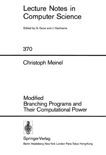 Modified Branching Programs and Their Computational Power