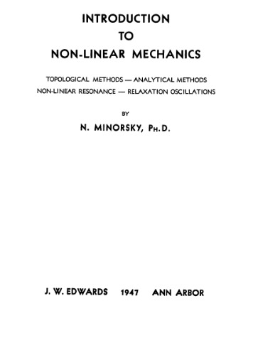 Introduction to non-linear mechanics
