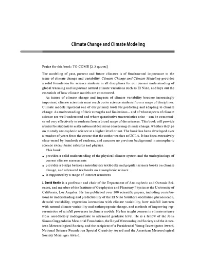 Climate Change and Climate Modeling