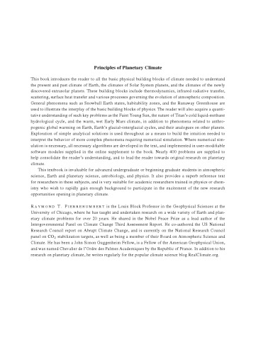 Principles of Planetary Climate