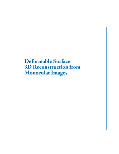 Deformable surface 3D reconstruction from monocular images