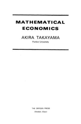 Mathematical economics