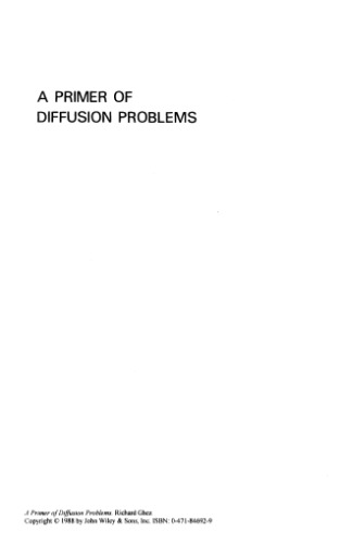 A primer of diffusion problems