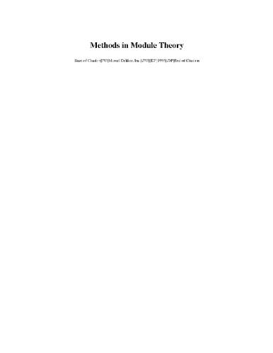 Methods in Module Theory