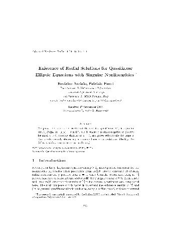Existence of radial solutions for quasilinear elliptic equations with singular nonlinearities