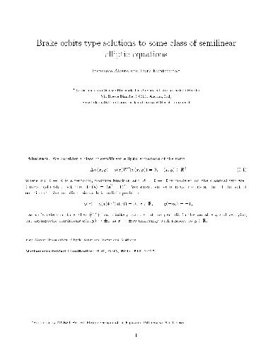 Brake orbits type solutions to some class of semilinear elliptic equations