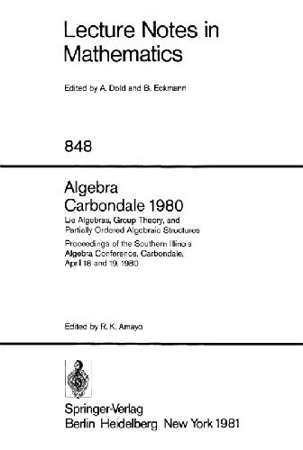 Algebra Carbondale Nineteen Eighty: Proceedings
