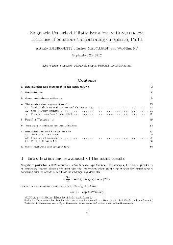 Singularly perturbed elliptic equations with symmetry existence of solutions concentrating on spheres