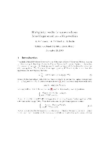 Multiplicity results for some nonlinear Schrodinger equations with potentials