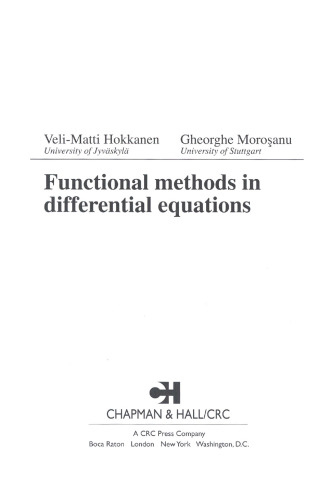 Functional methods in differential equations