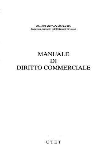 Manuale di diritto commerciale