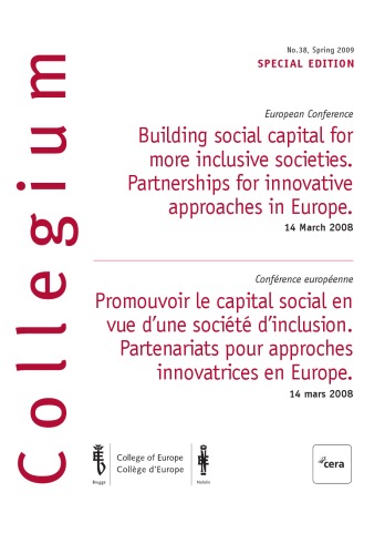 Promouvoir le capital social en vue d’une société d’inclusion. Partenariats pour approches innovatrices en Europe