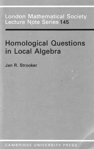 Homological Questions in Local Algebra
