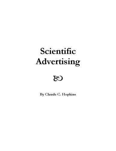 Scientific Advertising
