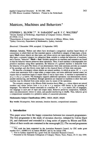 Applied Categorical Structures 1993-1996