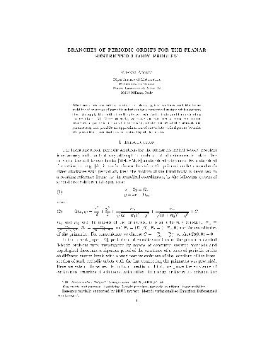 Branches of periodic orbits for the planar restricted 3-body problem