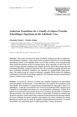 Communications in Mathematical Physics - Volume 227