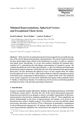 Communications in Mathematical Physics - Volume 226