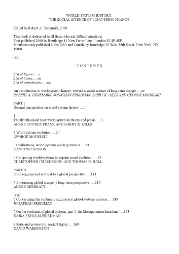World System History: The Social Science of Long-Term Change
