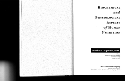 Biochemical and Physiological Aspects of Human Nutrition