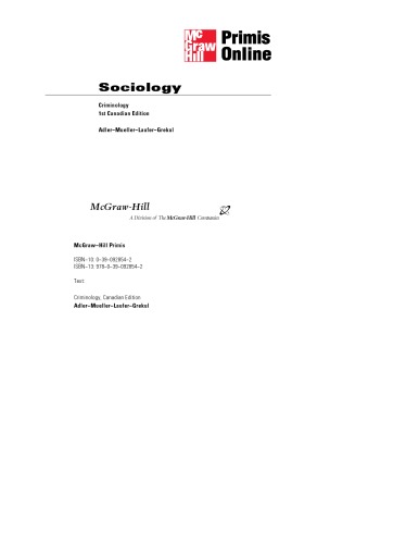 Criminology, Canadian edition