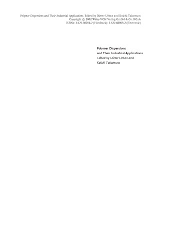 Polymer Dispersions and Their Industrial Applications