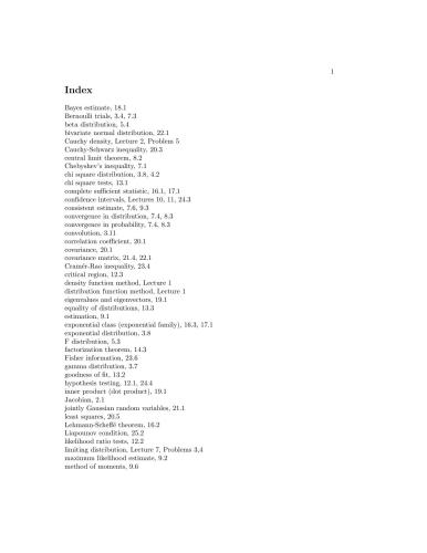 Lectures On Statistics