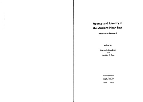 Agency and Identity in the Ancient Near East: New Paths Forward (Approaches to Anthropological Archaeology)