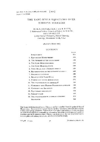 The Yang-Mills Equations Over Riemann Surfaces