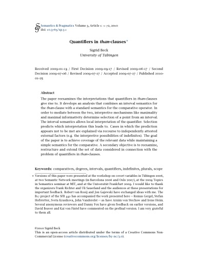 Semantics & Pragmatics Vol 3 (2010)