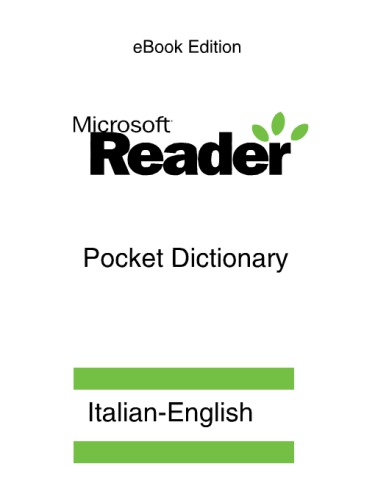 Microsoft Italian-English Pocket Dictionary